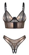 Bronzefarbenes Set Soranna mit Bügel-BH und Riostring ouvert von Obsessive – Ansicht 4