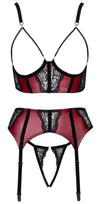 Rotes verführerisches Ouvert Lingerie Set mit sinnlichen Perlenketten von Cottelli LINGERIE – Ansicht 7