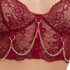 Dunkelrotes verführerisches BH Set mit feiner Spitze von Cottelli LINGERIE – Ansicht 4
