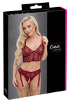 Dunkelrotes verführerisches BH Set mit feiner Spitze von Cottelli LINGERIE