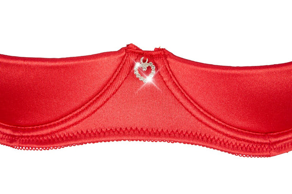 Rotes 3-teiliges Set aus Hebe, Strapshalter und String von Cottelli – Ansicht 6