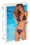 Lilafarbener Bikini Balitta im schillernden Glanzlook mit Neckholder von Obsessive