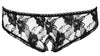 Schwarzer zarter Slip aus floraler Spitze mit offenem Schritt von Cottelli – Ansicht 6