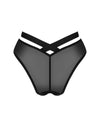 Schwarzer Slip Brasica in zarter Transparenz mit blickdichten Details von Obsessive – Ansicht 4