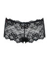 Schwarze Panties Idillia aus zarter Blütenspitze mit Satin-Bund von Obsessive – Ansicht 7