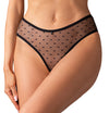Schwarze Panties ouvert Nuites in nobler Transparenz mit Pünktchen von Obsessive