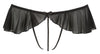Schwarzer String ouvert mit Volants und stimulierender Perlenkette von Cottelli – Ansicht 6