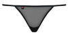 Schwarzer String Luiza mit aufwendiger Stickerei und Riemchen-Details von Obsessive – Ansicht 6