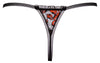 Schwarzer Riostring ouvert aus 2-farbiger Spitze mit Strass und Perlenkette von Cottelli – Ansicht 6
