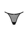 Schwarzer Tanga Celia Noir aus Guipure-Spitze und transparentem Netz von Obsessive – Ansicht 3