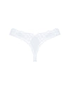 Weißer Tanga Heavenlly aus floraler Spitze und Netz von Obsessive – Ansicht 4