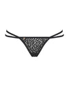 Schwarzer Tanga Pantheria aus Mesh mit Kette von Obsessive – Ansicht 3