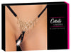 Schwarzer luxuriöser String Ouvert mit filigranem Schmuckgeflecht von Cottelli LINGERIE