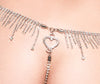 Schwarzer verführerischer String mit abnehmbarem Strass Herz von Cottelli LINGERIE – Ansicht 4