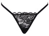 Schwarzer verführerischer String mit abnehmbarem Strass Herz von Cottelli LINGERIE – Ansicht 5