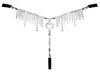 Schwarzer verführerischer String mit abnehmbarem Strass Herz von Cottelli LINGERIE – Ansicht 6