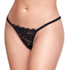 Schwarzer verführerischer String mit abnehmbarem Strass Herz von Cottelli LINGERIE – Ansicht 2