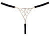 Schwarzer verführerischer String mit funkelnden Strass Akzenten von Cottelli LINGERIE – Ansicht 7