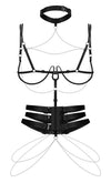 Schwarzes Harness Premisis im handgefertigten Premium-Design von Obsessive – Ansicht 8