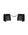 Schwarze Handfesseln Sherila im Fransen-Look mit Stretch-Armbändern von Obsessive – Ansicht 2