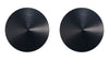 Schwarze Nipple Cover Sublimie aus Leder mit Präge-Detail von Obsessive