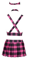Sexy 4-teiliges Schuluniform-Kostüm im pink-schwarzen Karo-Look von Cottelli – Ansicht 8