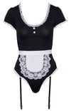 Sexy Kellnerinnen-Kostüm als Straps-Riobody mit Schürze und Spitze von Cottelli – Ansicht 6