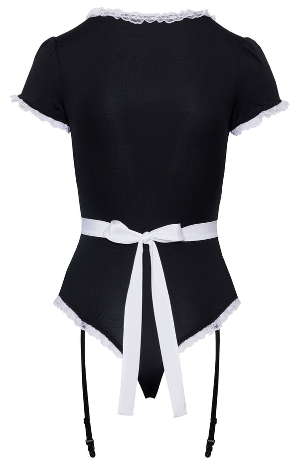Sexy Kellnerinnen-Kostüm als Straps-Riobody mit Schürze und Spitze von Cottelli – Ansicht 7