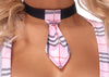 Sexy Schuluniform-Kostüm als Langarm-Body mit Karo und Krawatten-Halsband von Cottelli – Ansicht 7