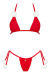 Rotes Dessous-Set Bobble Girl mit BH und Riostring von Obsessive – Ansicht 5