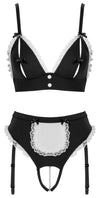 Sexy 2-teiliges Servier-Set im Ouvert-Look mit Bustier und Straps-String von Cottelli – Ansicht 6