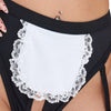 Schwarzweißes aufregendes Dienstmädchen Servier Set mit offenem Schritt von Cottelli COSTUMES – Ansicht 6