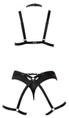 Schwarzes Harness-Set mit Bondage-Vibe aus elastischem Material von Cottelli – Ansicht 8