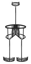 Schwarzes elegantes Harness Hersis aus Stretchriemen mit Spitze von Obsessive – Ansicht 5