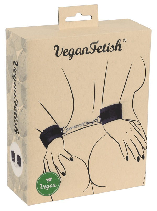 Vegane Handfesseln mit Klettverschluss und abnehmbarer Kette von Vegan Fetish