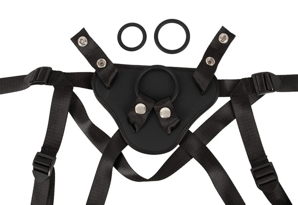 Veganer verstellbarer Strap-on-Umschnallgurt in Leder-Optik von Vegan Fetish – Ansicht 4