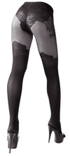 Schwarze Strumpfhose ouvert im raffinierten Overknee-Design von Cottelli – Ansicht 4