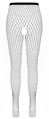 Schwarzes verführerisches Netzstrumpfhosen Modell mit offenem Schritt von Cottelli LEGWEAR – Ansicht 5