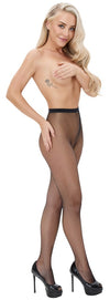 Schwarze elegante Netzstrumpfhose mit feinen seidigen Maschen von Cottelli LEGWEAR – Ansicht 3
