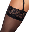 Schwarze elegante Strümpfe mit breitem Spitzenabschluss von Cottelli LEGWEAR – Ansicht 6