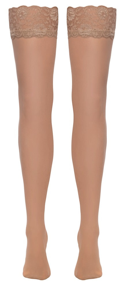 Helles sinnliches Strumpf Paar mit elegantem Spitzenabschluss von Cottelli LEGWEAR – Ansicht 5