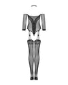 Schwarzes Bodystocking G333 mit verlockenden Verzierungen von Obsessive – Ansicht 4