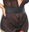 Schwarzes Strapshemd-Set aus Powernet mit Mattlook-Details von Cottelli – Ansicht 5