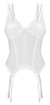 Weiß-transparentes Strapshemd Arrowel mit zarter Spitze von Obsessive – Ansicht 6