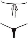 Schwarzer Body mit offenen Cups, Strass und Neckholder (offener Schritt) von NO:XQSE – Ansicht 6