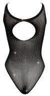 Schwarzer Body aus Stretchmaterial mit Strass-Besatz und Rankenoptik von Fantasy by Cottelli – Ansicht 6