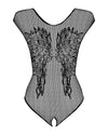 Schwarzer Body B112 aus weichem Mesh mit frechem Design von Obsessive – Ansicht 7
