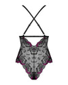 Schwarzer Vanessme-Teddy aus Spitze mit Raffinesse und Komfort von Obsessive – Ansicht 4