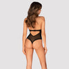 Schwarz-transparenter Stringbody Medilla mit blickdichten Cups von Obsessive – Ansicht 2