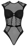 Schwarzer verführerischer Body mit Spitze und Strass von Cottelli LINGERIE – Ansicht 6